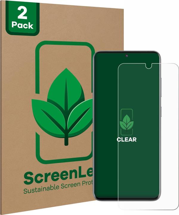 Actual product image ScreenLeaf Protective film sustainable screen protector screen protector film clear transparent (2 Piece, Samsung Galaxy S20)