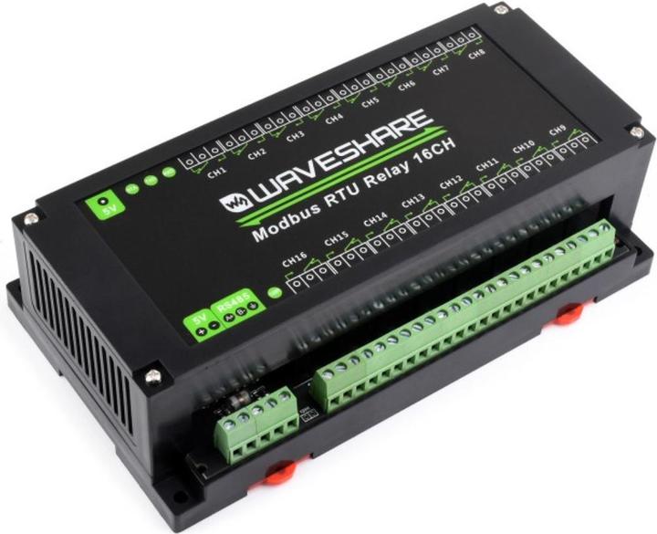 Actual product image WaveShare 16-channel relay RS485 Modbus RTU Relay 16CH