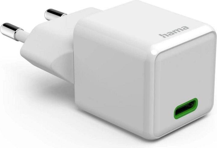 Immagine prodotto Hama Caricabatterie veloce, USB-C, PD/Qualcomm®, caricatore super mini, 20 W, bianco (20 W)