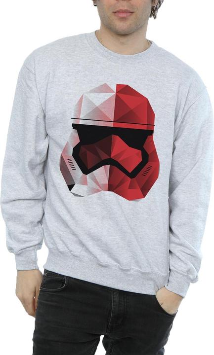 Actual product image Star Wars Mens Stormtrooper Cubist Helmet Sweatshirt (S)