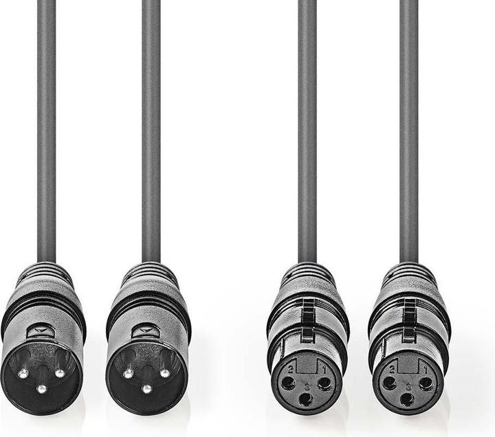Immagine prodotto Nedis Cavo audio XLR compensato 2X XLR 3-pin Mach (1.50 m, XLR)