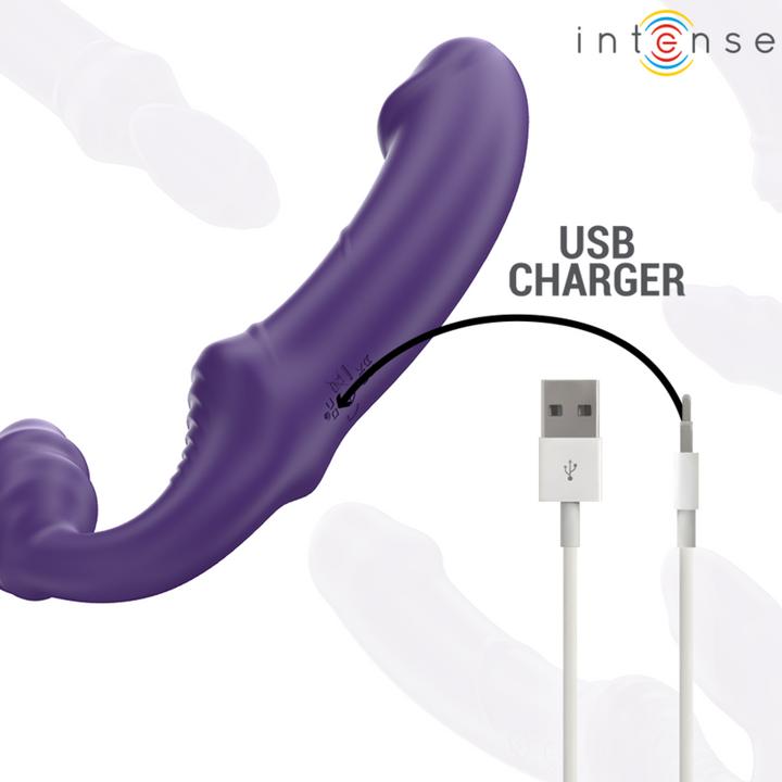Actual product image Intense Jill Doppelvibrator 20 cm Lila Fernbedienung