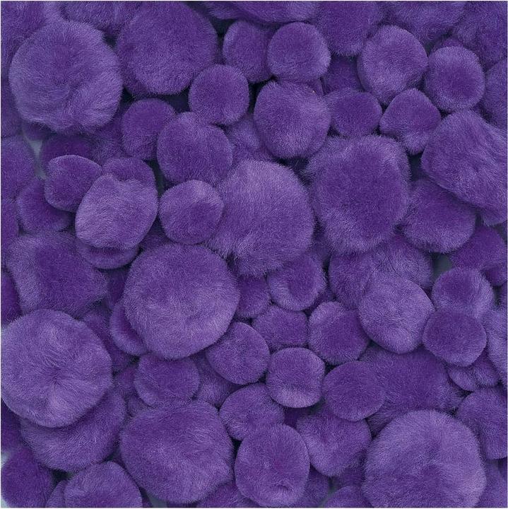 Actual product image Colorations Colouring - Pom Poms purple, 100 pieces.