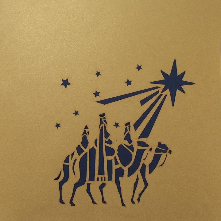 Immagine prodotto Hervorragend 3D Pop-up Karte Nikolaus mit Rentierschlitten Merry Christmas rot (1 pz.)