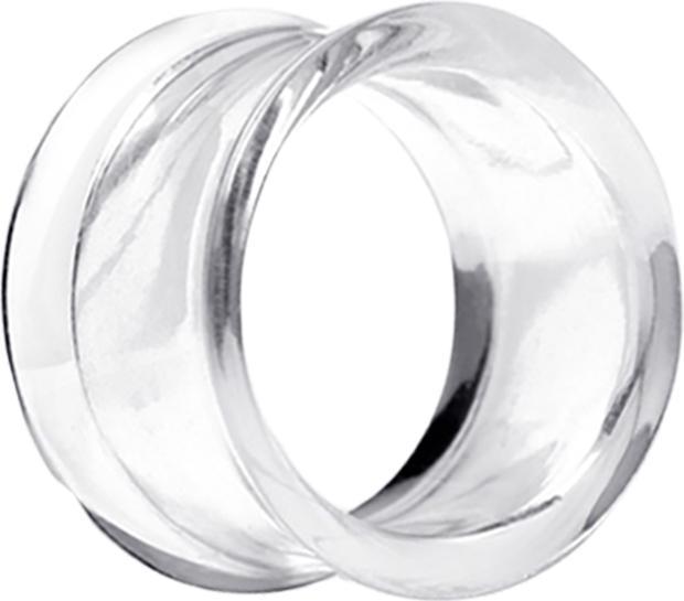 Star Piercing Flared Tunnel transparent (Acryl, ohne Messing)