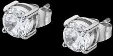 Actual product image Lotus Style - Modern steel earrings with zircons LS2167-4 / 1 (Stainless steel)