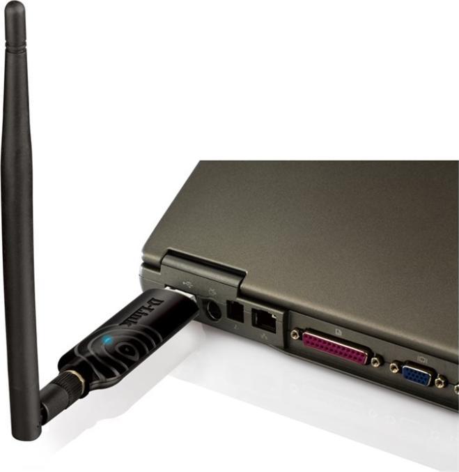 Actual product image D-Link DWA-137, Kabelgebunden, USB, WLAN, Wi-Fi 4 (802.11n), Schwarz (USB)