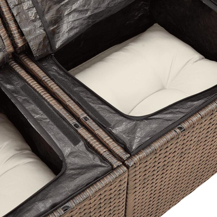 Image du produit VidaXL Meuble de jardin Canapé Ensemble de jardin Ensemble de jardin 7 pièces Marron