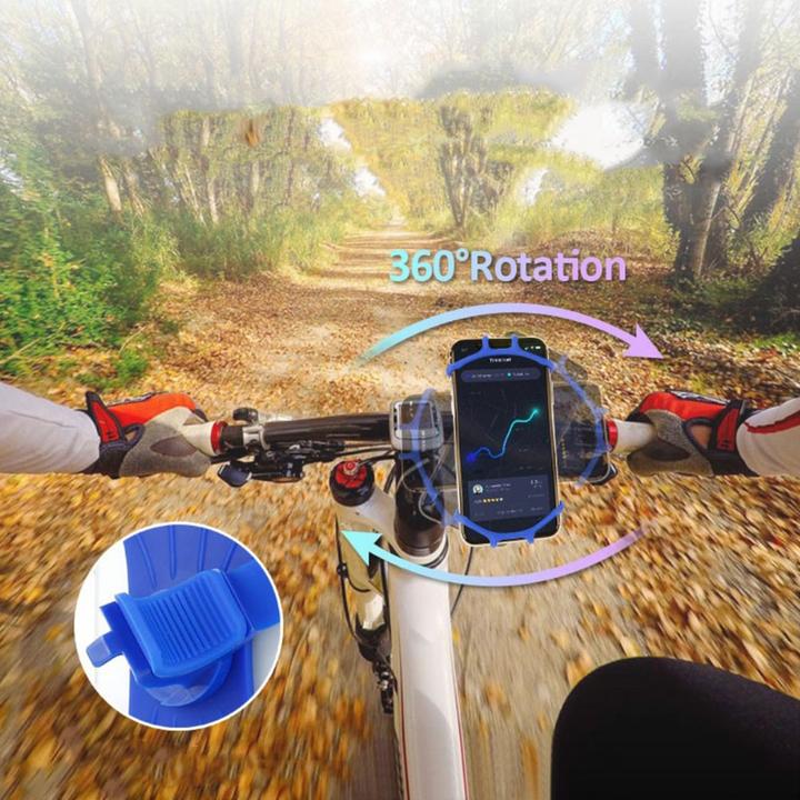 Image du produit Deltalabs Universal Fahrrad Velo Silikon Halterung 360° Drehbar Handy / Smartphone (4"- 6")