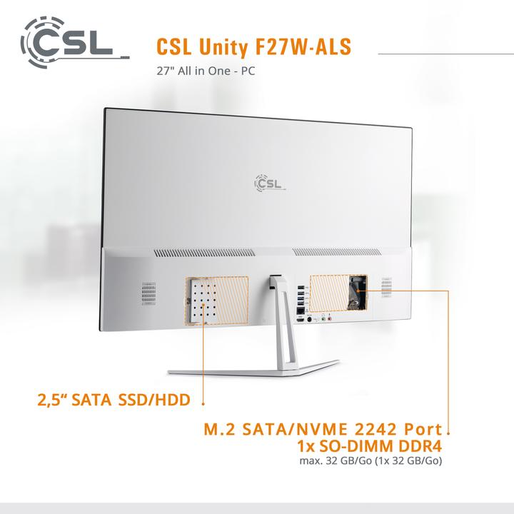 Produktbild CSL All-in-One-PC Unity F27W-ALS, QWERTZ Layout (DE) (16 GB, 512 GB)