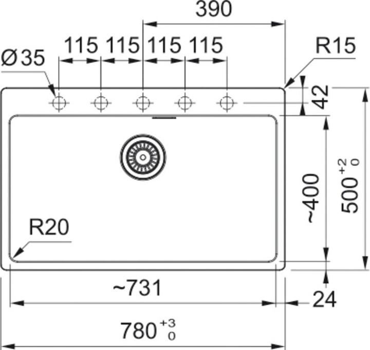 Immagine prodotto Franke Bitte in Hybris oder Grundatentext in SAP-ERP in IT pflegen!! (80 cm)