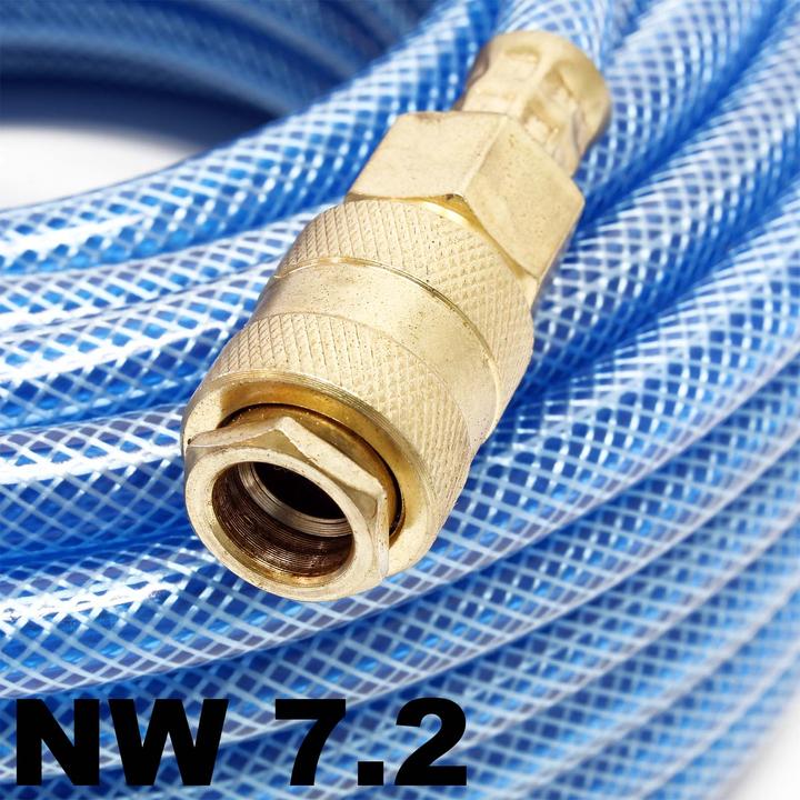 Immagine prodotto Wiltec Tubo per aria compressa, lunghezza 5m con attacco rapido, tubo per compressori intrecciato
