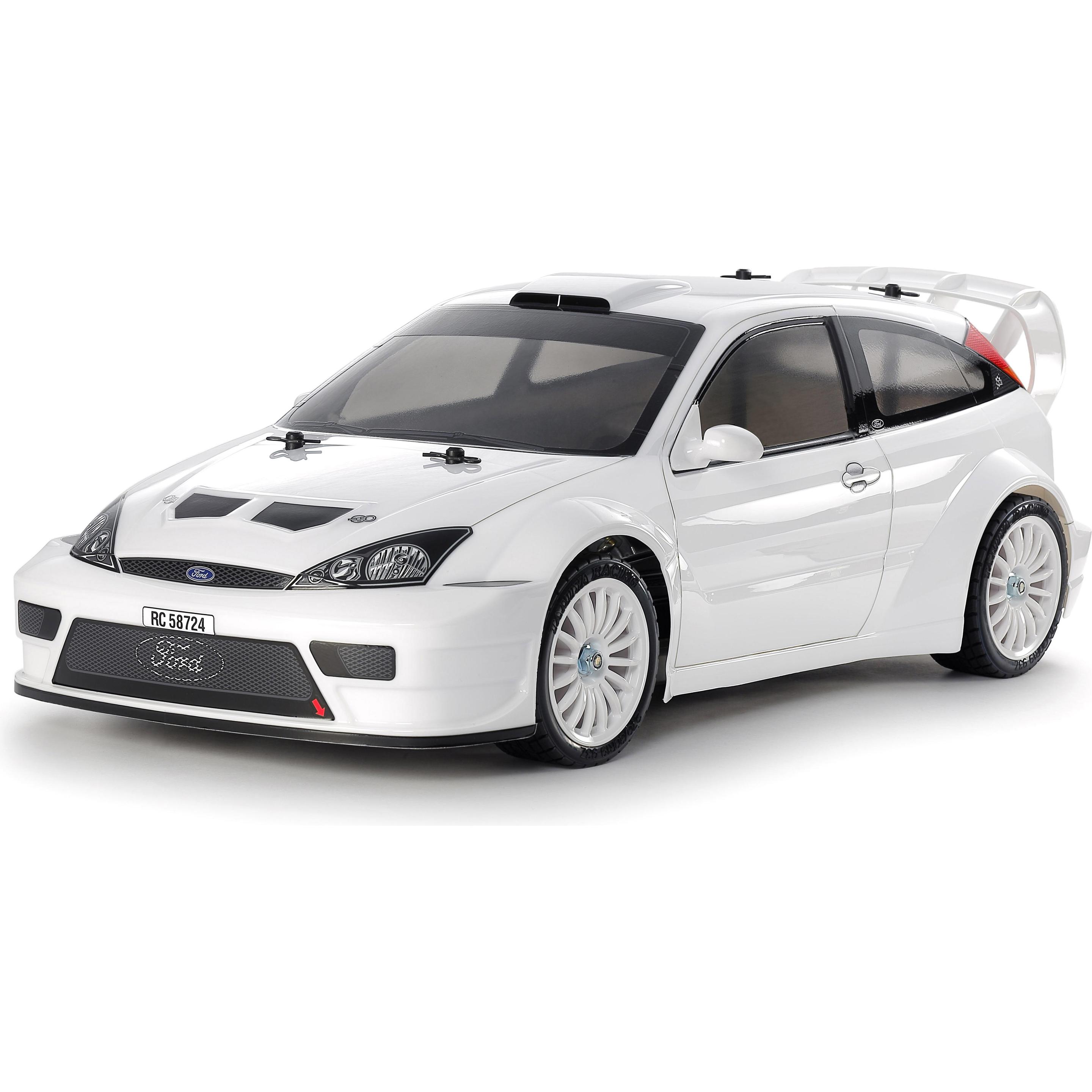 TAMIYA 58724 1:10 RC Ford Focus RS Custom TT-02 - Coche teledirigido, vehículo, modelismo, Montaje, afición, Kit de construcción de radiocontrol, Regalo RC