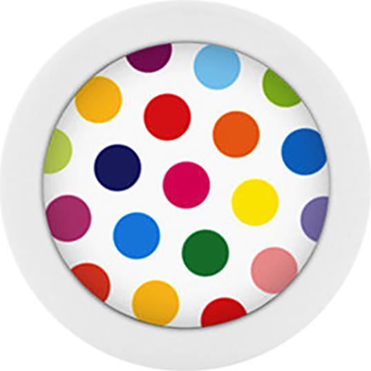 Produktbild Star Piercing Micro Kugel Pure White mit Polka Dots weiss/farbig (ohne Messing, Chirurgenstahl 316L)