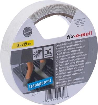Immagine prodotto Fix-o-moll Nastro adesivo antiscivolo trasparente mz 3 m x 19 mm (19 mm)