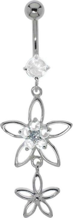 Bijouteria Bauchpiercing (Silber 925, Zirkonia, Chirurgenstahl 316L)