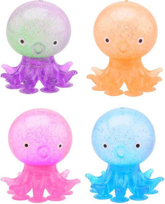 Johntoy Oktopus-Stressball mit Saugnäpfen