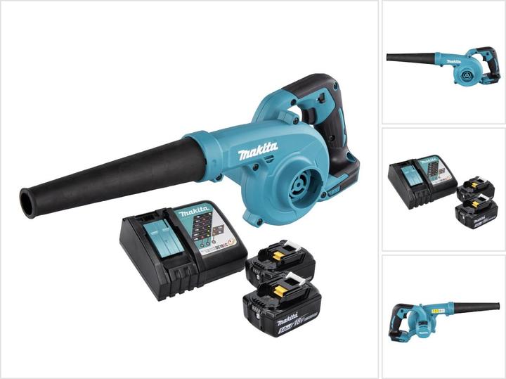 Actual product image Makita DUB 185 RT Battery leaf blower blower 18 V + 2x battery 5.0 Ah + charger (Rechargeable battery operated, Leaf blower)