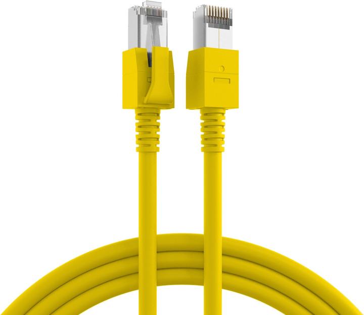 Produktbild EFB Elektronik Hersteller: RJ45 Patchkabel S/FTP, Cat.6A, VC LED, 2m, gelb Das geschirmte Cat.6A RJ4 (S/FTP, CAT6a, 2 m)