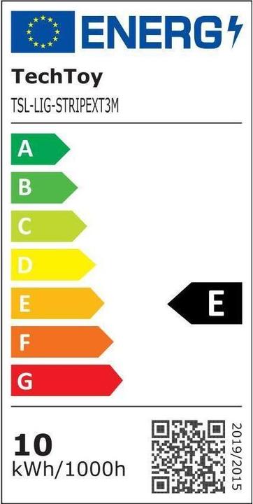Energy Label Z-Wave TSLLLIG-STREXT3M - TechToy Smart Strip Extension RGB 3m Wi-Fi (RGB, 300 cm, Indoor)