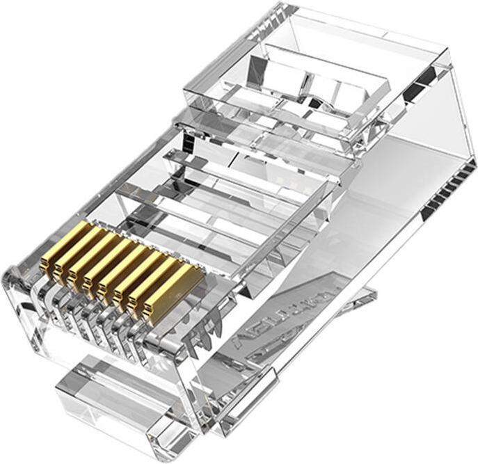 Actual product image Vention Modular RJ45 Cat.6 UTP Connector IDDR0-50 Transparent Pack of 50 (Network cable plug)