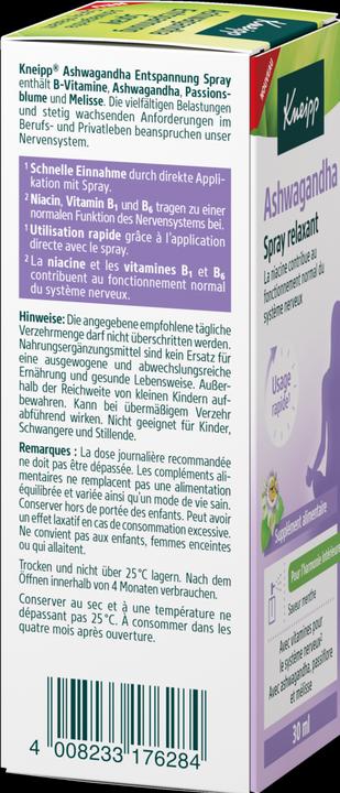 Nährwerte und Zutaten Kneipp Ashwaganda (1 Stück, Flüssigkeit)