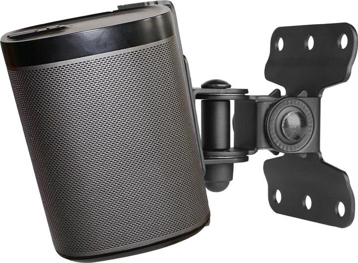 Actual product image Techly Wall speaker mount for Sonos Play 1, black (1 pcs., Wall installation, Rotatable, Tiltable)