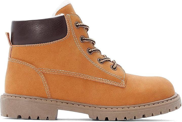 Actual product image La Redoute Collections Lined boots with lacing and zip fastening (38)