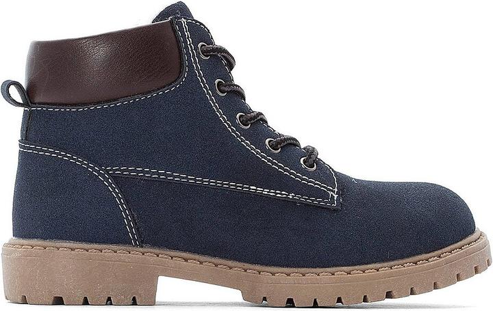 Actual product image La Redoute Collections Lined boots with lacing and zip fastening (30)