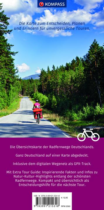 Image du produit Carte des itinéraires cyclables en Allemagne au 1:550.000