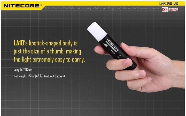 Actual product image Nitecore La10 Cri (7.85 cm, 75 lm)