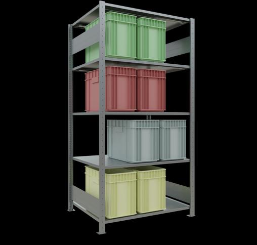 Actual product image Schulte Lagertechnik MULTIplus150 basic racking system with length ledgers