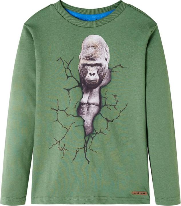 Actual product image VidaXL Children's long-sleeved shirt Light khaki 104,Material: 100 (104)