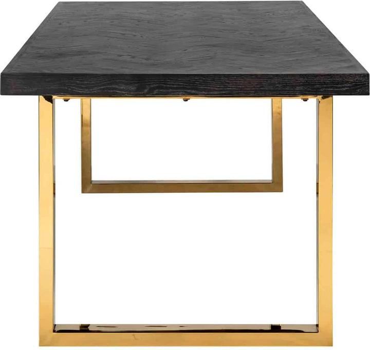 Produktbild Richmond Interiors Esstisch Blackbone schwarz gold 220 (220 x 100 x 77 cm)