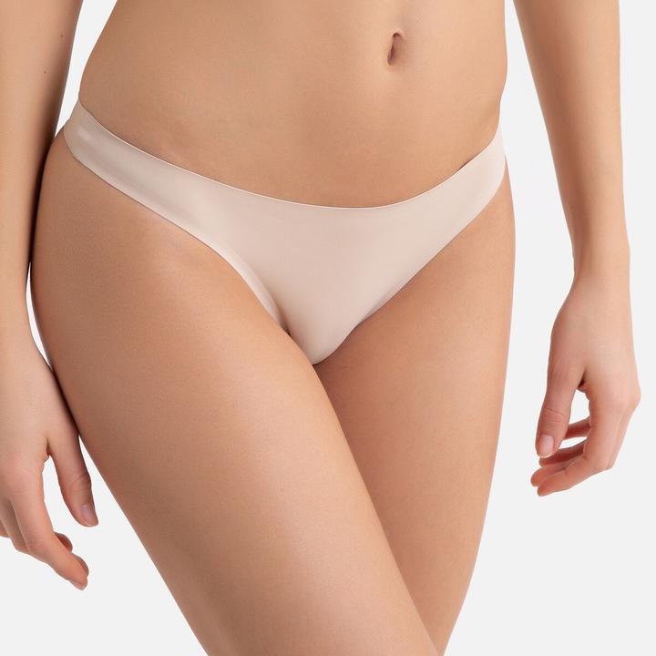 Image du produit La Redoute Collections Lot de 2 strings sans couture en microfibre (42, lot de 2)