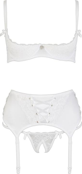 Image du produit Cottelli Collection Ensemble jarretelles avec dentelle (L, 85 B)