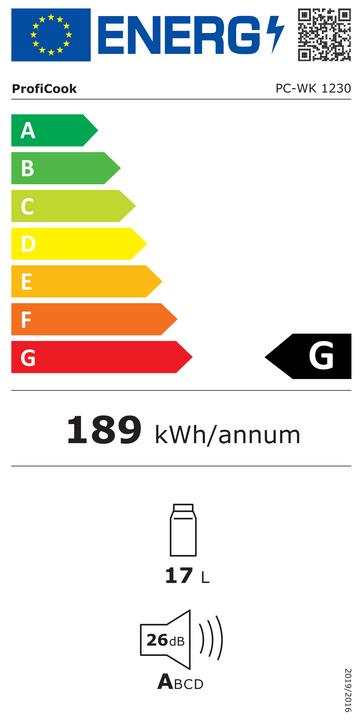 Etichetta energetica Proficook PC-WK 1230