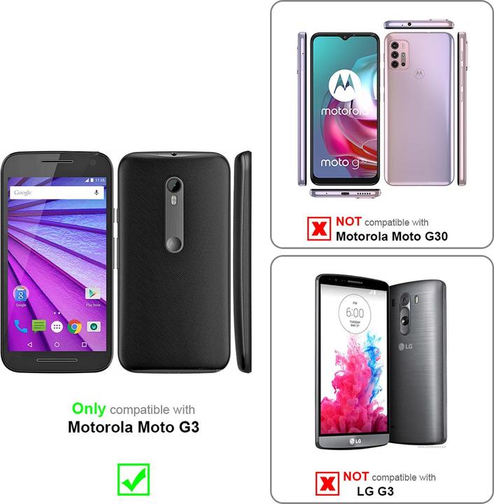 Produktbild Cadorabo Book Jeans Optik Cover (Motorola Moto G30)