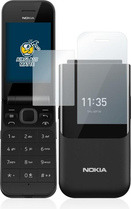 Actual product image BROTECT AirGlass Glass Matte (1 Piece, Nokia 2720 Flip)