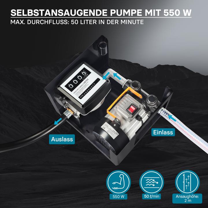Actual product image Wiltec Self Priming Bio Fuel Oil Diesel 230V/750W 80l/min Transfer Pump H/D Portalbe