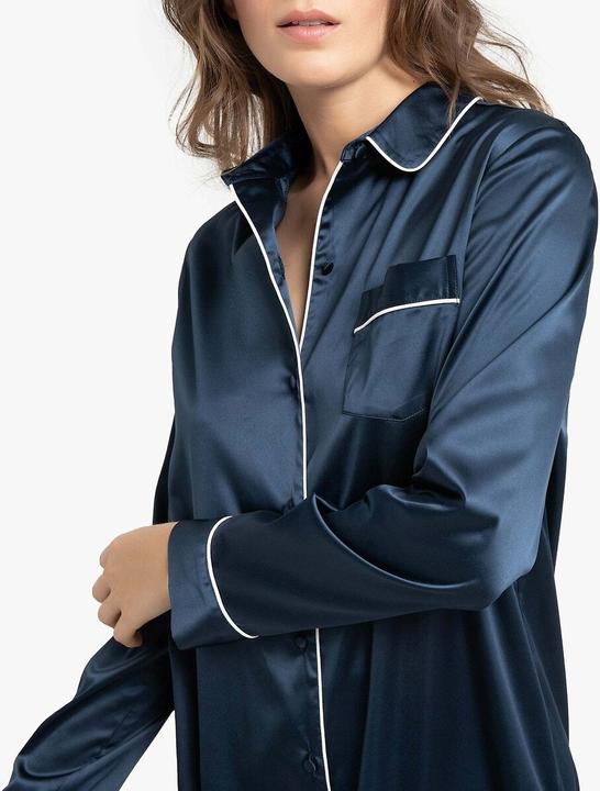 Image du produit La Redoute Collections Chemise de nuit à manches longues en satin (44)