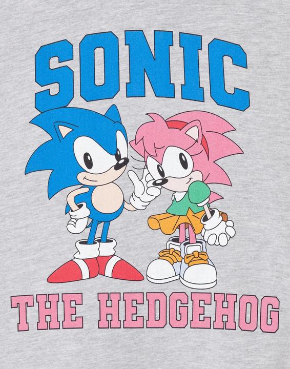 Actual product image Sonic The Hedgehog Girls Collegiate Sonic & Amy Hoodie (146, 152)