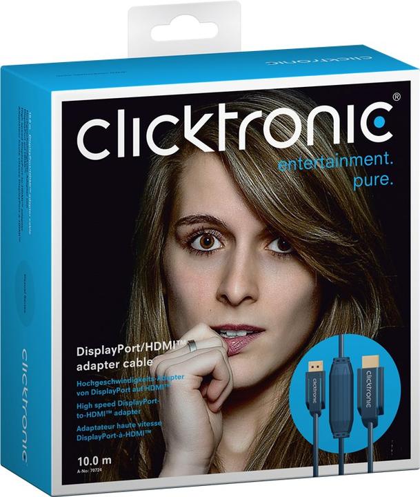 Immagine prodotto clicktronic DisplayPort - HDMI (Tipo A) (10 m, HDMI, DisplayPort)