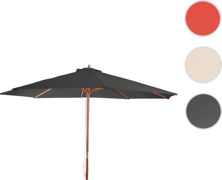 Immagine prodotto Swisshandel24 Ombrellone, Ombrellone da giardino Ombrellone da mercato, Ø 3,5m Poliestere/Legno 7kg - 49281 (3.50 m)