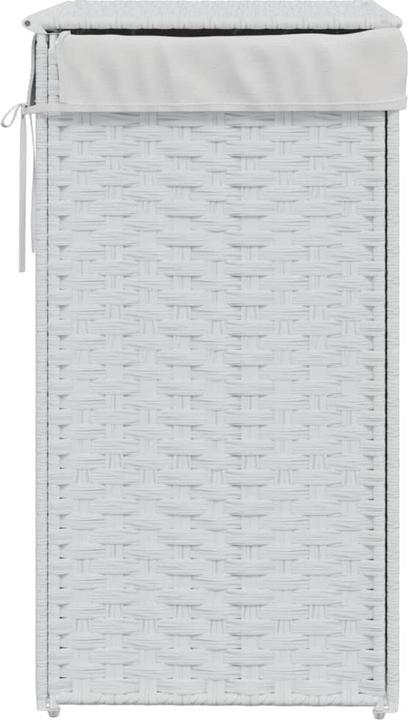Actual product image VidaXL Laundry basket with lid White 46x33x60 cm Poly