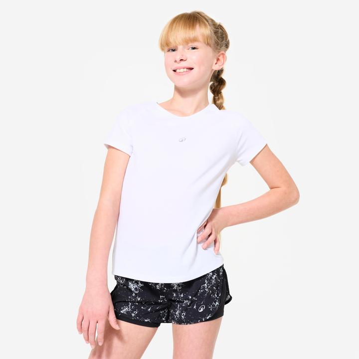 Decathlon T-Shirt Kinder Mädchen atmungsaktiv - weiss