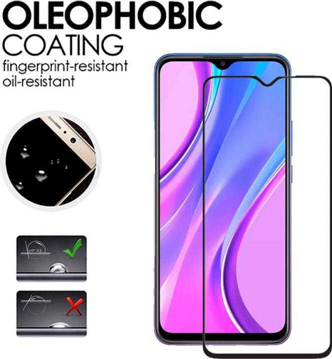 Produktbild Screenguard Xiaomi Redmi 9 Full Screen Panzerglas Schutzfolie 2.5D 9H (1 Stück, Xiaomi Redmi 9)