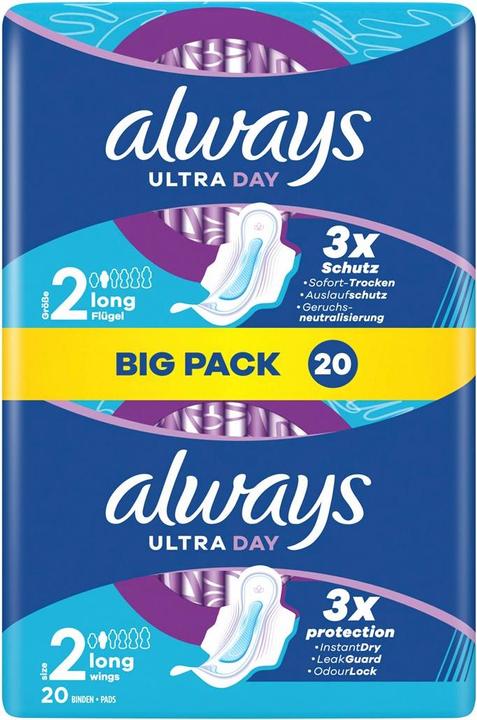 Actual product image Always Ultra Bandage Long with wings BigPack (20 x, Sanitary pads)