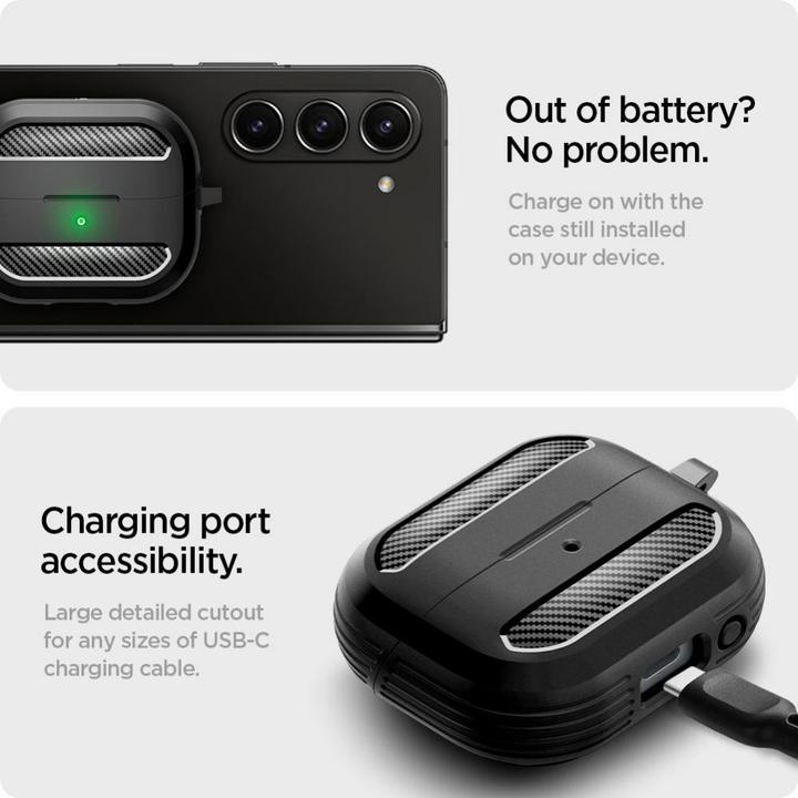 Actual product image Spigen Rugged Armor (Charging case cover)