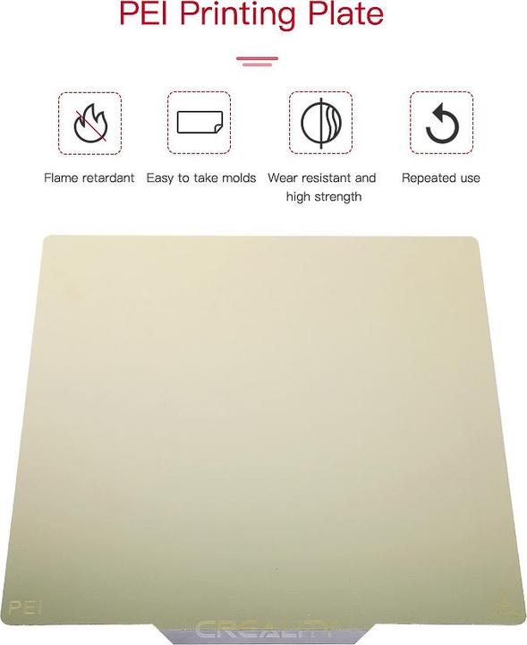 Produktbild Creality PEI PRINT PLATE KIT 235x235x2MM FROSTED 3D ZUBEHOER